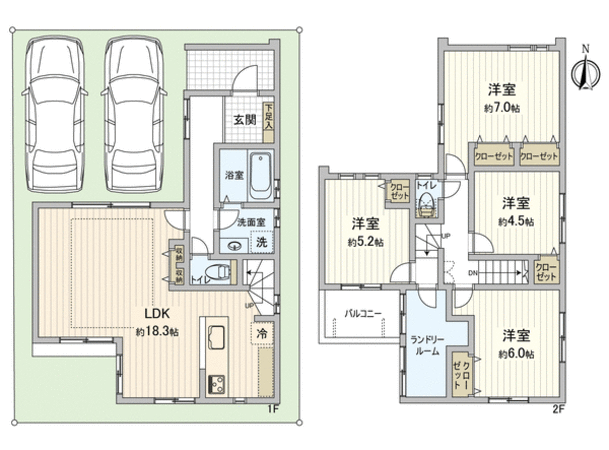 清須市新清洲4丁目 新築戸建 間取り 清須市新清洲4丁目 新築戸建 間取り