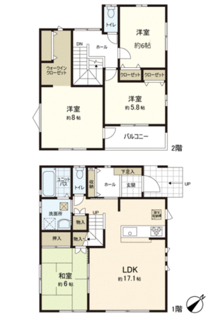新築戸建 落合2丁目 間取り 新築戸建 落合2丁目 間取り