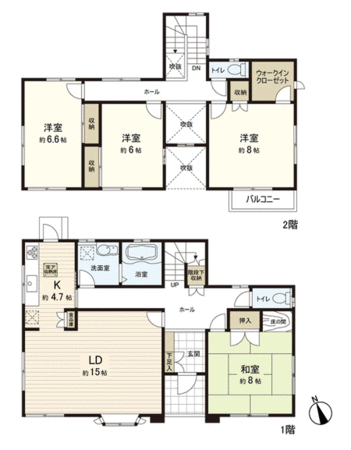 戸建 西中山2丁目 間取り 戸建 西中山2丁目 間取り