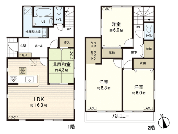 太白3丁目 新築戸建 2号棟 間取り 太白3丁目 新築戸建 2号棟 間取り