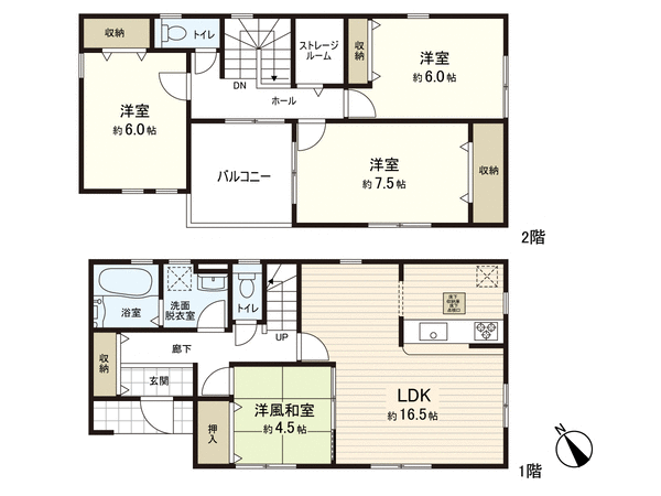 船岡字清住町 新築戸建 間取り 船岡字清住町 新築戸建 間取り