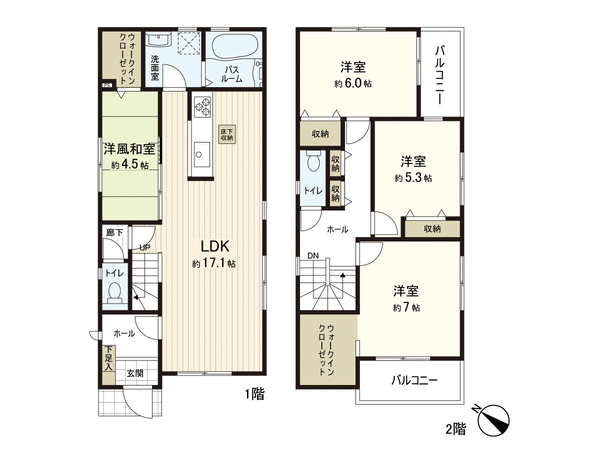 泉崎2丁目 新築戸建 間取り 泉崎2丁目 新築戸建 間取り