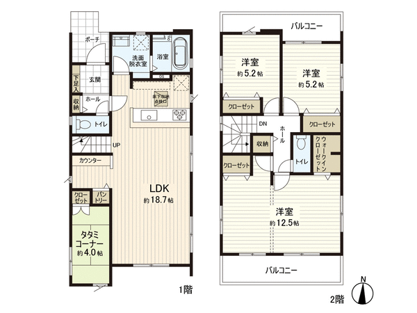 西中田5丁目 新築戸建 2号棟 間取り 西中田5丁目 新築戸建 2号棟 間取り