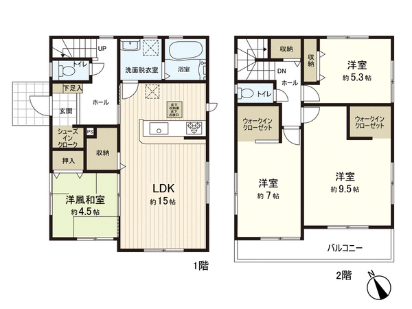 閖上西一丁目 新築戸建 2号棟 間取り 閖上西一丁目 新築戸建 2号棟 間取り