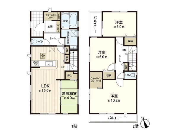 閖上西一丁目 新築戸建 6号棟 間取り 閖上西一丁目 新築戸建 6号棟 間取り
