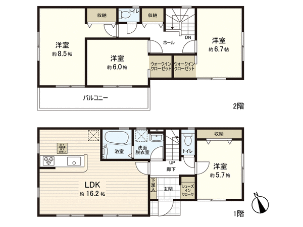 閖上西一丁目 新築戸建 8号棟 間取り 閖上西一丁目 新築戸建 8号棟 間取り
