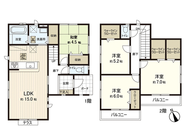 戸建 台原1丁目 間取り 戸建 台原1丁目 間取り