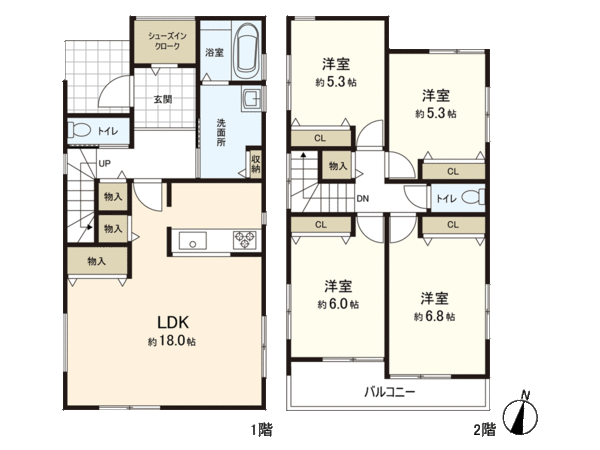 市名坂新築戸建 E棟 間取り 市名坂新築戸建 E棟 間取り