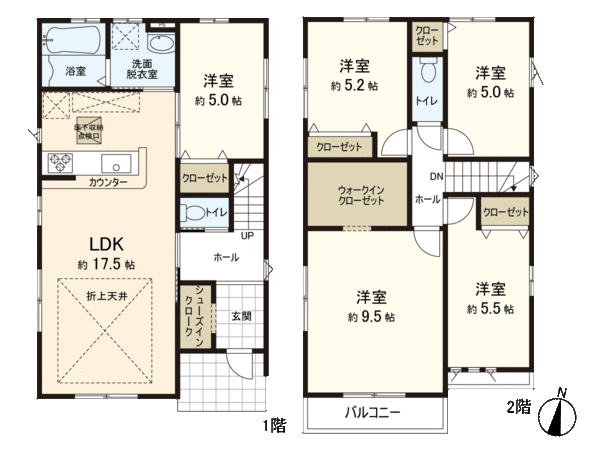 利府町花園2丁目新築戸建1号棟 間取り 利府町花園2丁目新築戸建1号棟 間取り