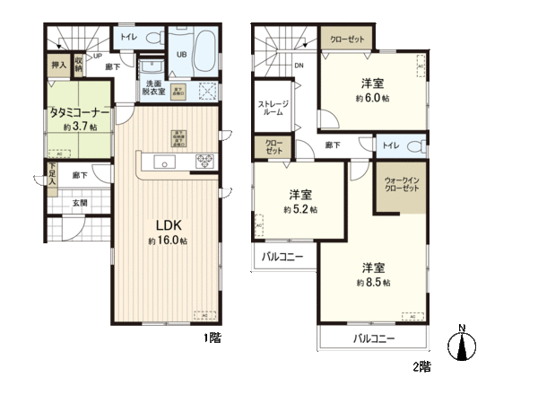 新築戸建 長町2丁目 間取り 新築戸建 長町2丁目 間取り