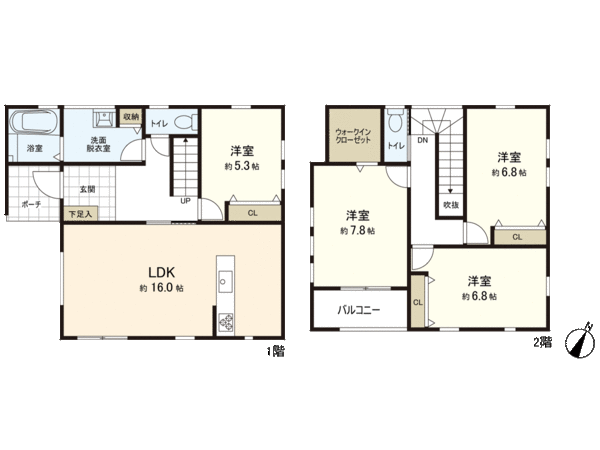 北山1丁目 新築戸建 間取り 北山1丁目 新築戸建 間取り