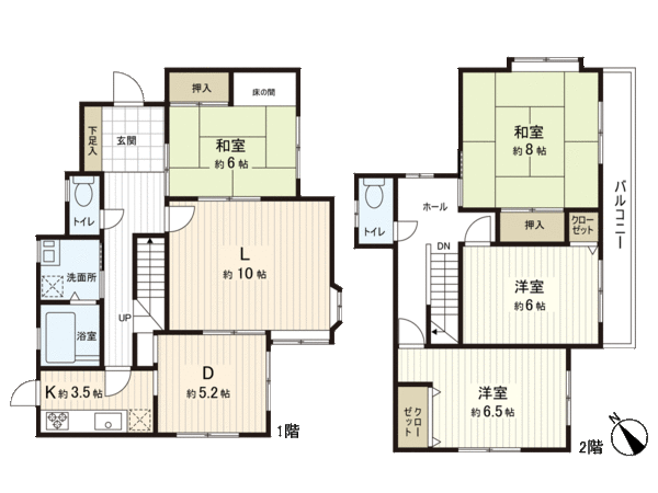 国見6丁目 戸建て 間取り 国見6丁目 戸建て 間取り