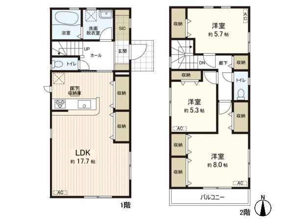 新築戸建 松森字鹿島 間取り 新築戸建 松森字鹿島 間取り