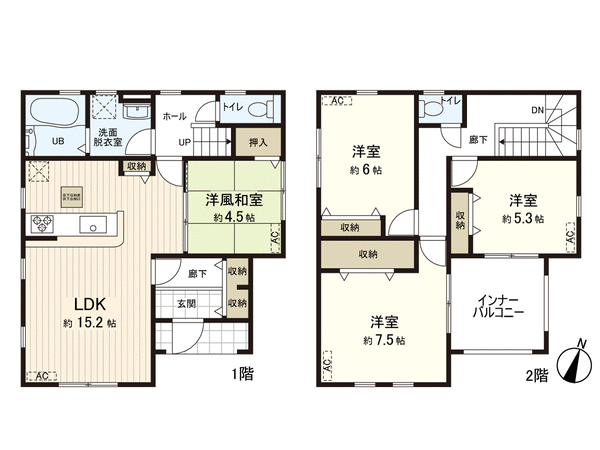 新築 南光台3丁目2号棟 間取り 新築 南光台3丁目2号棟 間取り