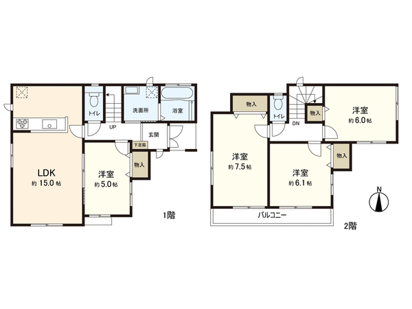 南光台五丁目 新築戸建2号棟 間取り 南光台五丁目 新築戸建2号棟 間取り