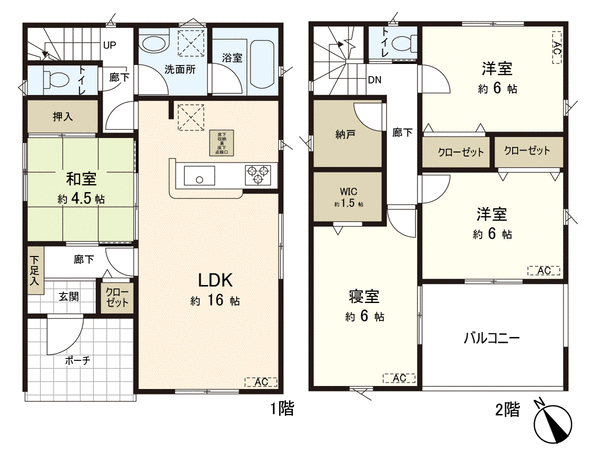 新築戸建 石巻市清水町2丁目 2号棟 間取り 新築戸建 石巻市清水町2丁目 2号棟 間取り