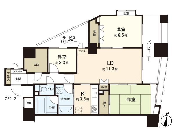 グランステイツ勾当台公園 間取り グランステイツ勾当台公園 間取り
