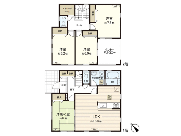 八木山南3丁目 新築戸建 間取り 八木山南3丁目 新築戸建 間取り