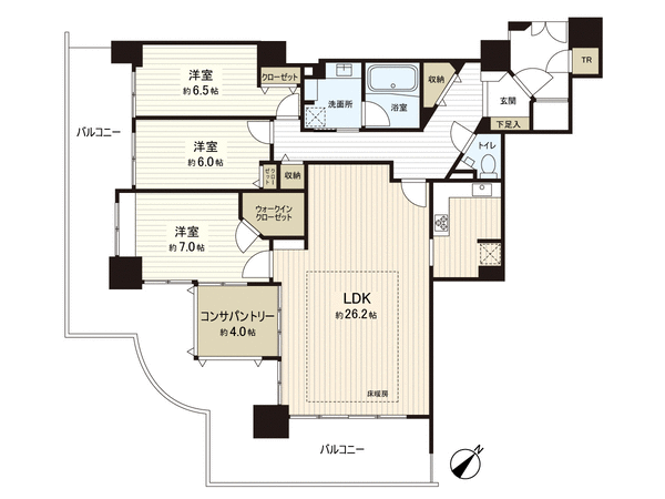 ライオンズタワー仙台広瀬 間取り ライオンズタワー仙台広瀬 間取り