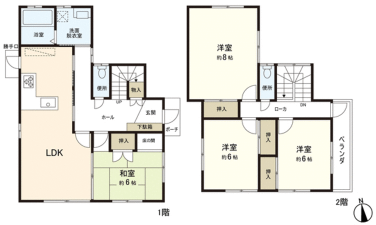 沖野1丁目 戸建 間取り 沖野1丁目 戸建 間取り