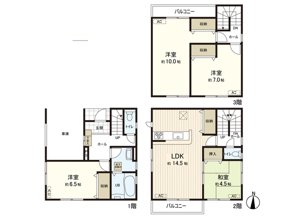新築戸建 郡山6丁目 2号棟 間取り 新築戸建 郡山6丁目 2号棟 間取り