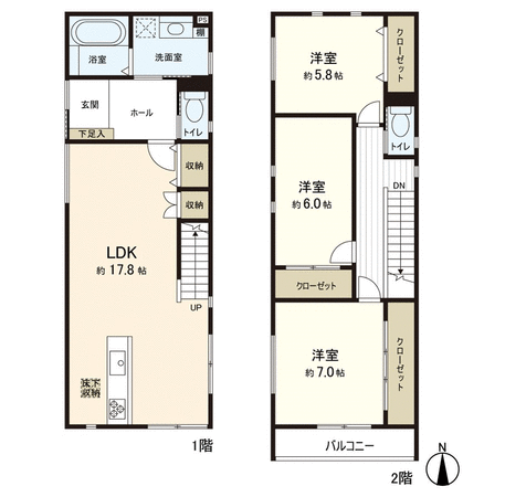 栗生2丁目新築戸建 間取り 栗生2丁目新築戸建 間取り