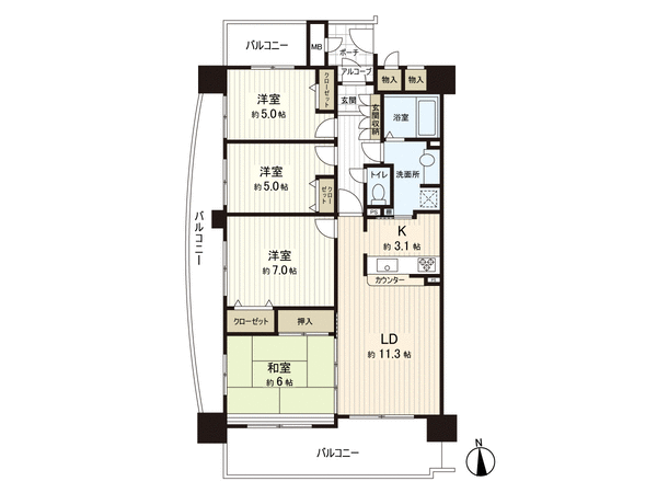 エクレール原町四丁目 間取り エクレール原町四丁目 間取り
