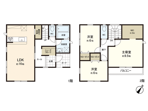 新築戸建 新田字南関合5号棟 間取り 新築戸建 新田字南関合5号棟 間取り