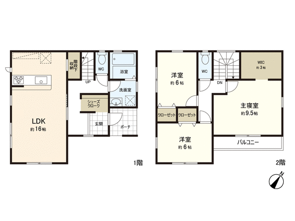 新築戸建 新田字南関合6号棟 間取り 新築戸建 新田字南関合6号棟 間取り