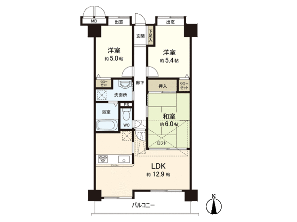ロイヤルパレス新長町 弐番館 間取り ロイヤルパレス新長町 弐番館 間取り
