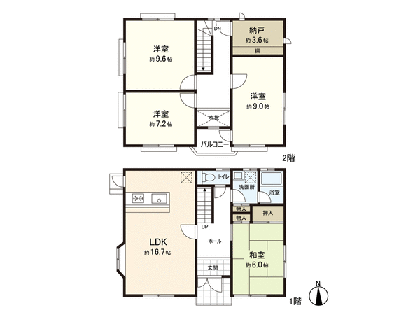 中古戸建 館一丁目 間取り 中古戸建 館一丁目 間取り