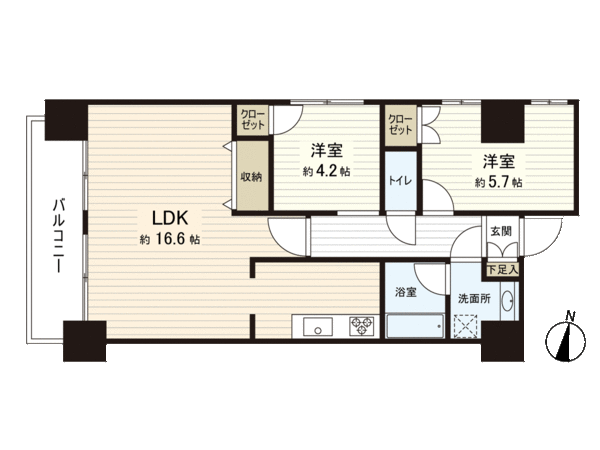 ネオハイツ上杉2 間取り ネオハイツ上杉2 間取り