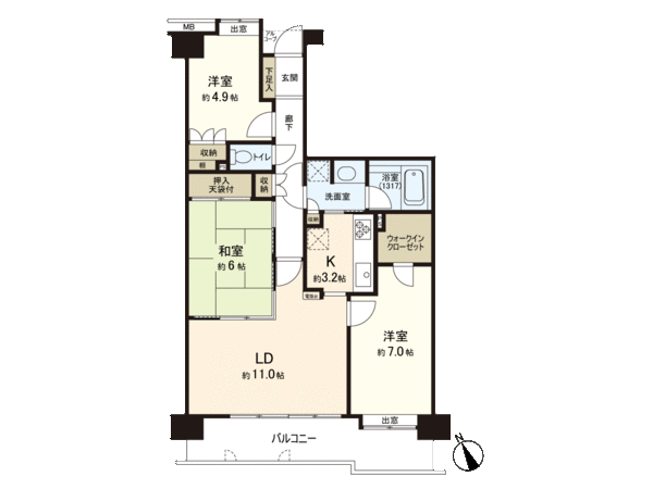 北仙台シティプレイス 東館 間取り 北仙台シティプレイス 東館 間取り