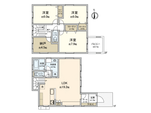 井口台二丁目 新築A棟 間取り 井口台二丁目 新築A棟 間取り