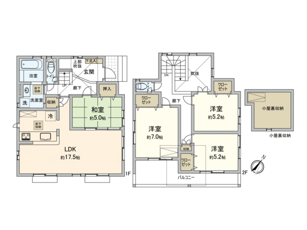 岡山市北区一宮 新築戸建 間取り 岡山市北区一宮 新築戸建 間取り