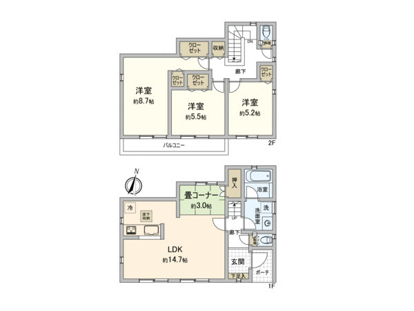 西原一丁目 新築No.2 間取り 西原一丁目 新築No.2 間取り
