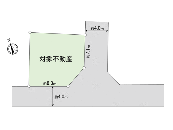 川内一丁目 古家付き土地 地形図 川内一丁目 古家付き土地 地形図