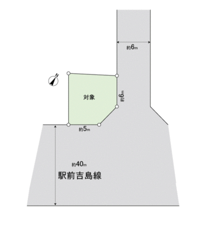 西平塚町 古家付き土地 地形図 西平塚町 古家付き土地 地形図