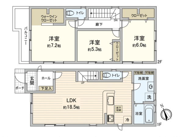 観音新町4丁目 新築No7 間取り 観音新町4丁目 新築No7 間取り