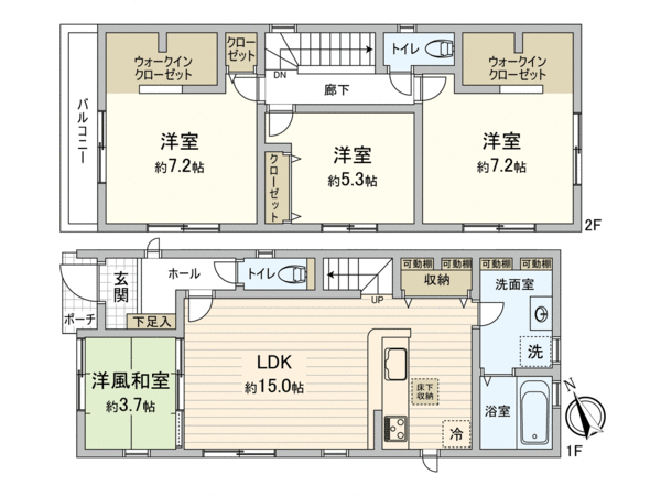 観音新町4丁目 新築No8 間取り 観音新町4丁目 新築No8 間取り