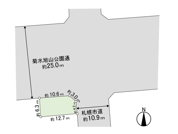 南9条西16丁目 土地 地形図 南9条西16丁目 土地 地形図