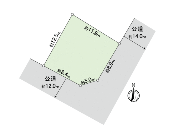 対雁 土地B区画 地形図 対雁 土地B区画 地形図