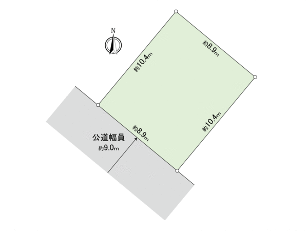 北郷1条4丁目 土地 地形図 北郷1条4丁目 土地 地形図