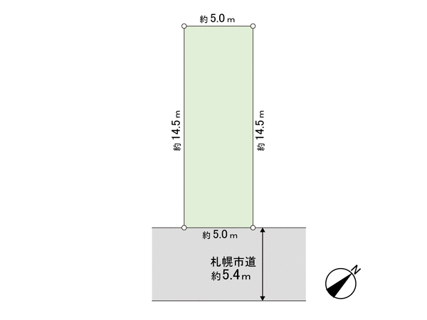 平岸3条16丁目 土地 地形図 平岸3条16丁目 土地 地形図