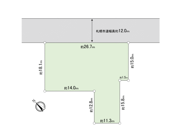 月寒東4条9丁目 土地 地形図 月寒東4条9丁目 土地 地形図
