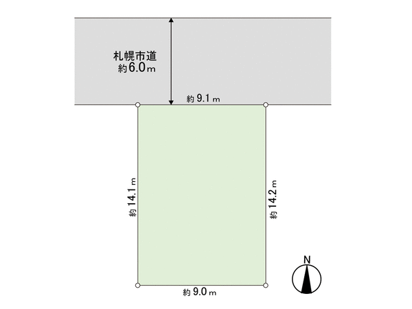 月寒東2条1丁目 土地 地形図 月寒東2条1丁目 土地 地形図
