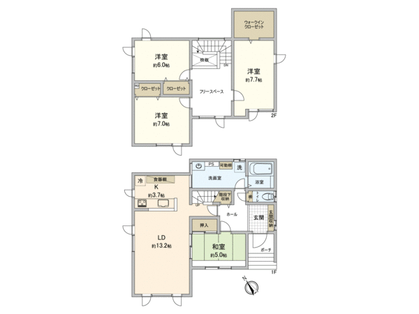 西岡5条2丁目 戸建 間取り 西岡5条2丁目 戸建 間取り