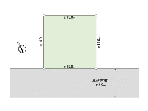 西岡4条14丁目 土地 地形図 西岡4条14丁目 土地 地形図
