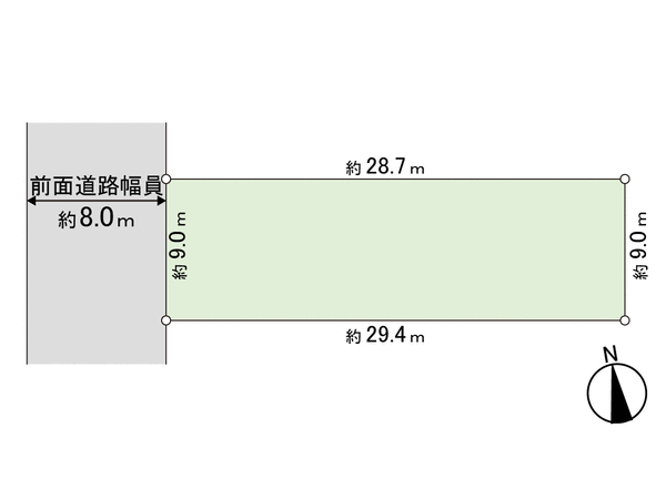 西岡4条8丁目 土地 地形図 西岡4条8丁目 土地 地形図