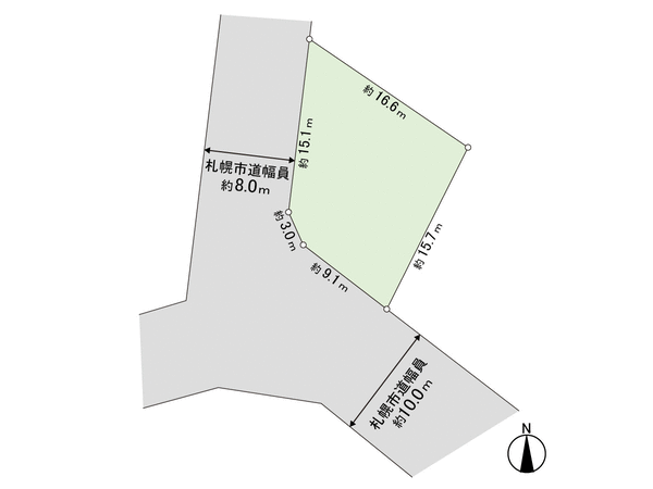 西岡2条11丁目 4区画 地形図 西岡2条11丁目 4区画 地形図